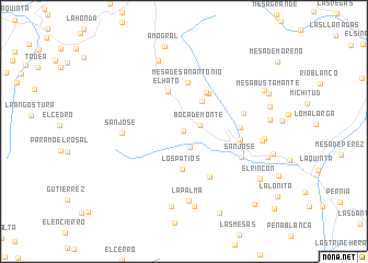 map of Arriba Quebrada